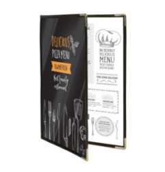 Protège-menus Securit Crystal A4 doubles (lot de 3)