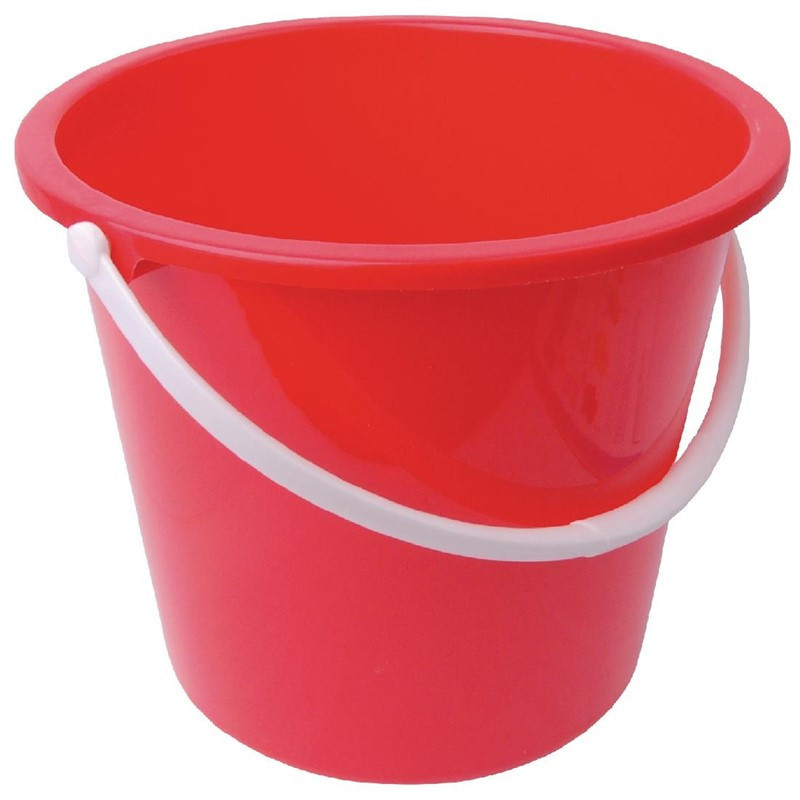 Seau rond en plastique Jantex 10L rouge