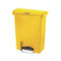 Poubelle à pédale frontale large Slim Jim Step-On Rubbermaid jaune 30L