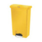 Poubelle à pédale frontale large Slim Jim Step-On Rubbermaid jaune 50L