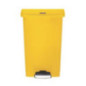 Poubelle à pédale frontale large Slim Jim Step-On Rubbermaid jaune 50L