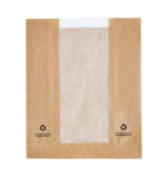 Sachets en papier avec fenêtre glassine Fiesta Compostable (lot de 1000)