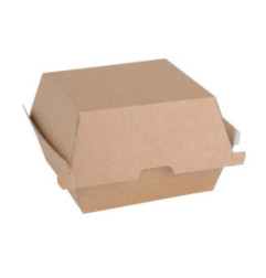 Petites boîtes hamburger compostables kraft Fiesta Compostable 105mm (lot de 200)