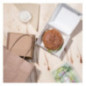 Petites boîtes hamburger compostables kraft Fiesta Compostable 105mm (lot de 200)