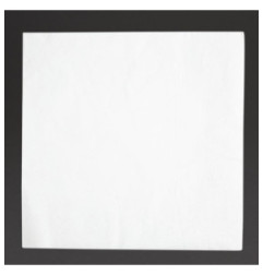 Serviettes dîner 2 plis format 1/4 Fiesta Recyclable 400mm blanches (lot de 2000)