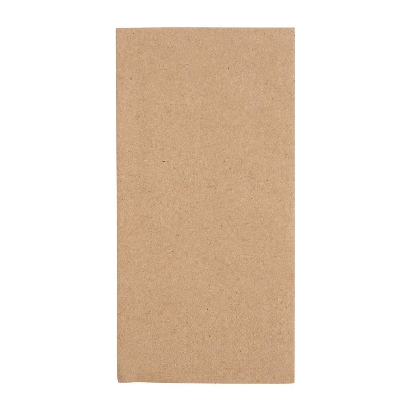 Serviettes dîner 2 plis format 1/8 Fiesta Recyclable 400mm kraft (lot de 2000)