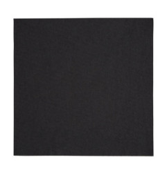 Serviettes dîner 3 plis format 1/4 Fiesta Recyclable 400mm noires (lot de 1000)