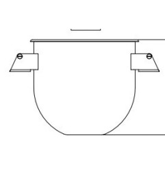 Cuve inox 10 l pour kit réduction 650124 seulement pour mélangeurs 30 l XBM30XBE30-XBB30