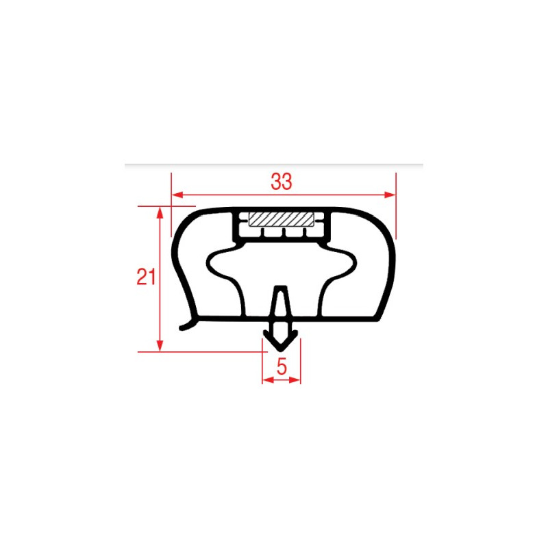 JOINT 1051 A ENCASTRER 605x460 mm INFRICO