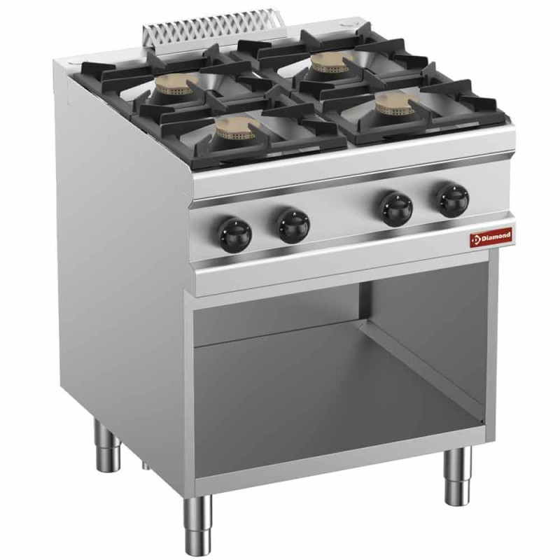 Cuisinière 4 feux à gaz + four gaz DIAMOND