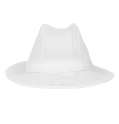 Chapeau Trilby blanc avec résille M