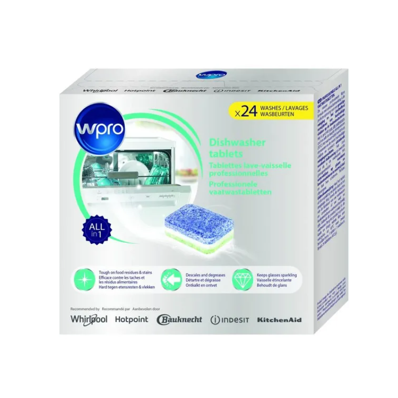 TABLETTES LAVE-VAISSELLES WPRO TAB100 24 tablettes tout en 1