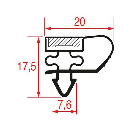 JOINT A ENCASTRER 630x410 mm