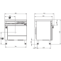 Fourneau induction 3 feux et four à convection CE831IX AMBASSADE